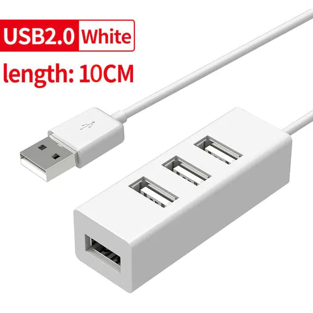 Multi USB Splitter Hub Use Power Adapter