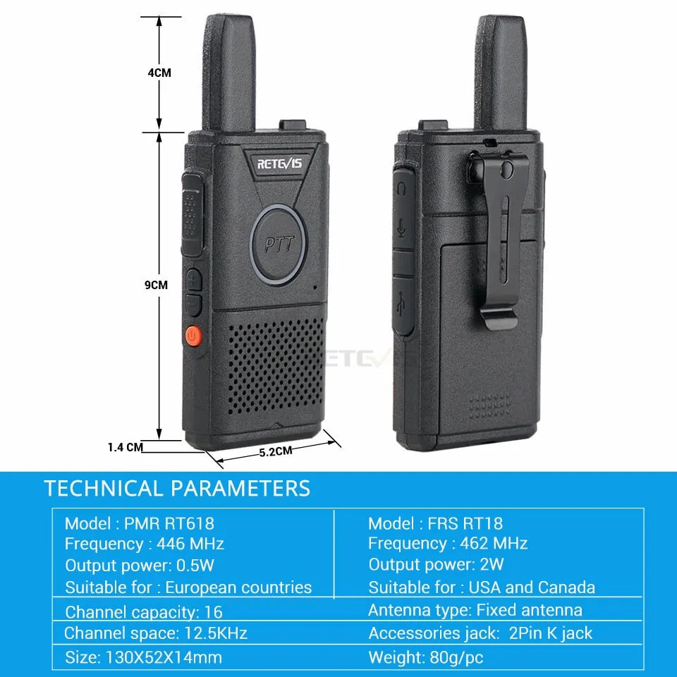 Wiederaufladbares Walkie-Talkie