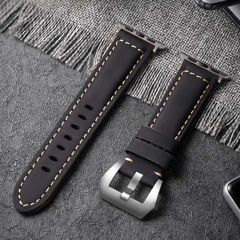 Handmade Crazy Cowhide Apple Watch Watchband