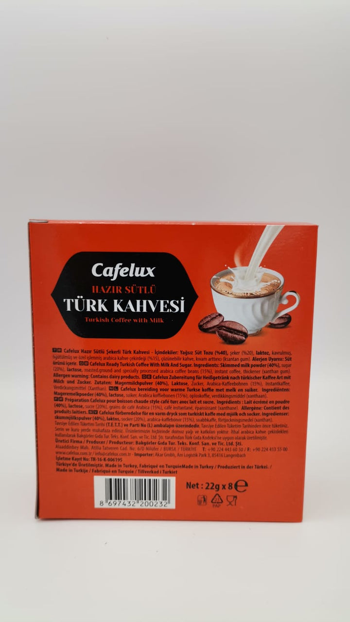 Cafelux Türkischer Kaffee mit Milch - 22 X 8g