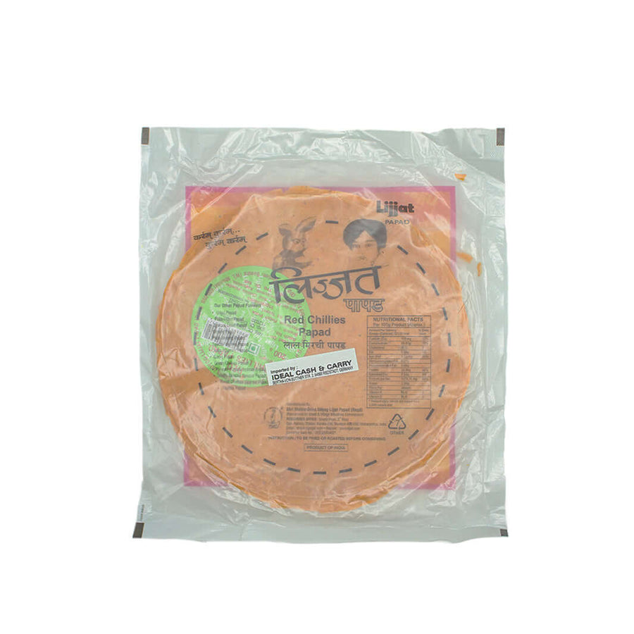 Lijjat Red Chillies Papad 200g