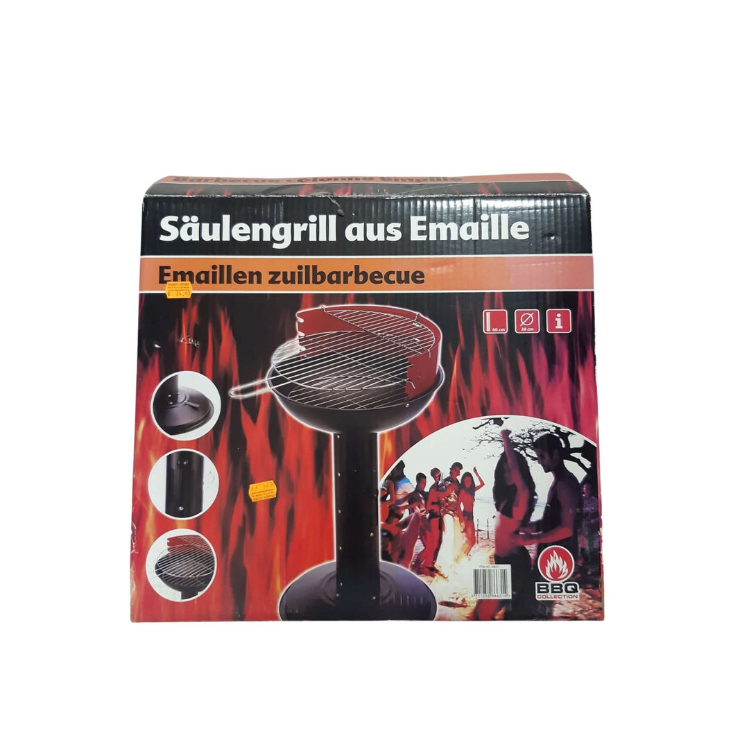 Säulengrill aus Emailen zuilbarbecue